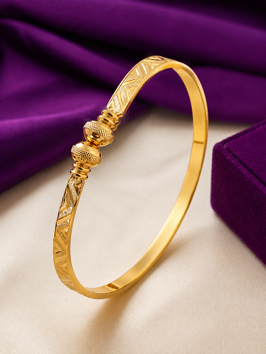 Premium Gold Plated Free Size Bangles | Kadli | Set of 2