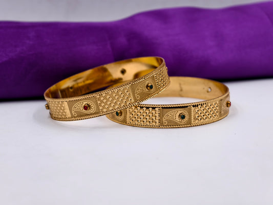 Premium Gold Plated Bangles/Kada | Set of 2 | For Daily Use