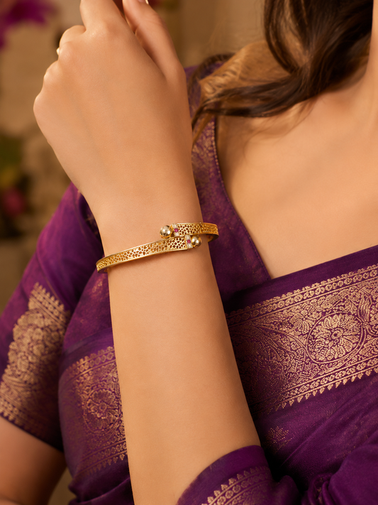 Premium Gold Plated Bangles/Kada | Set of 2 | For Daily Use