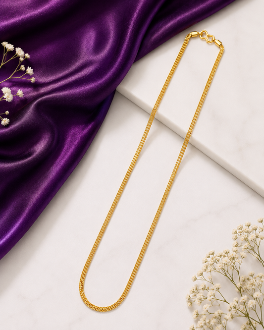 Premium Gold Plated 2 Line Highway Chain