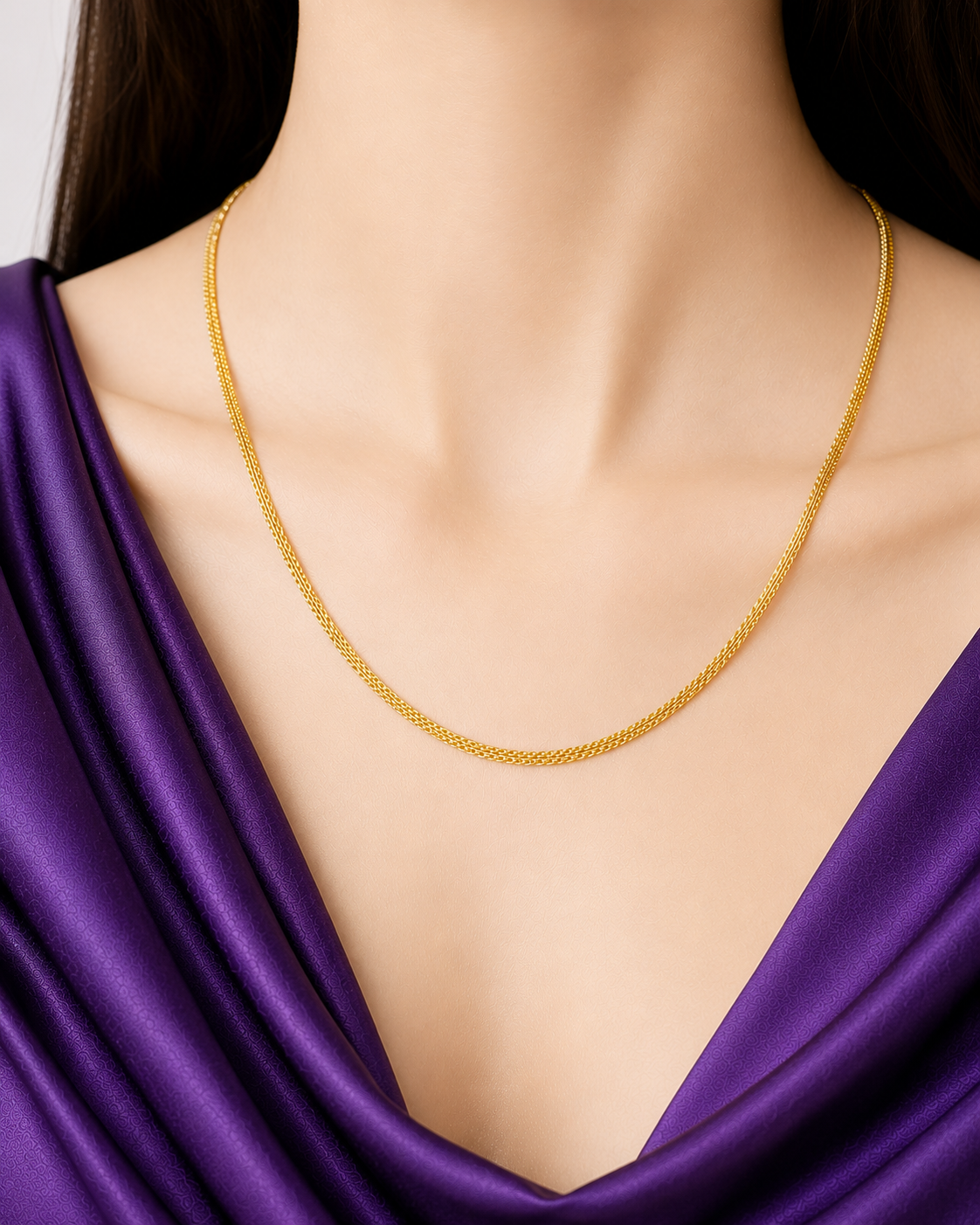 Premium Gold Plated 2 Line Highway Chain