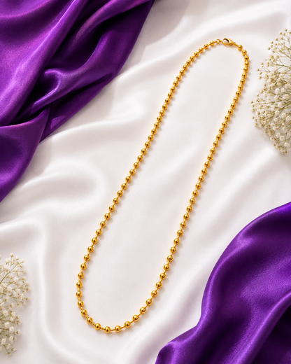 Premium Gold Plated Single Layer Matar Mala for Women