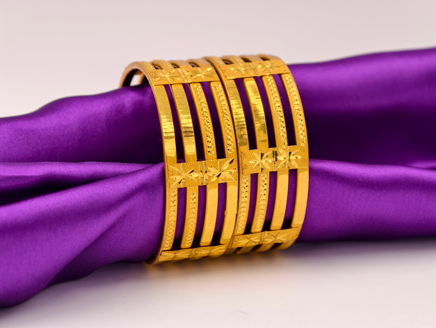 Premium Gold Plated Bangles/Kada | Set of 2 | For Daily Use