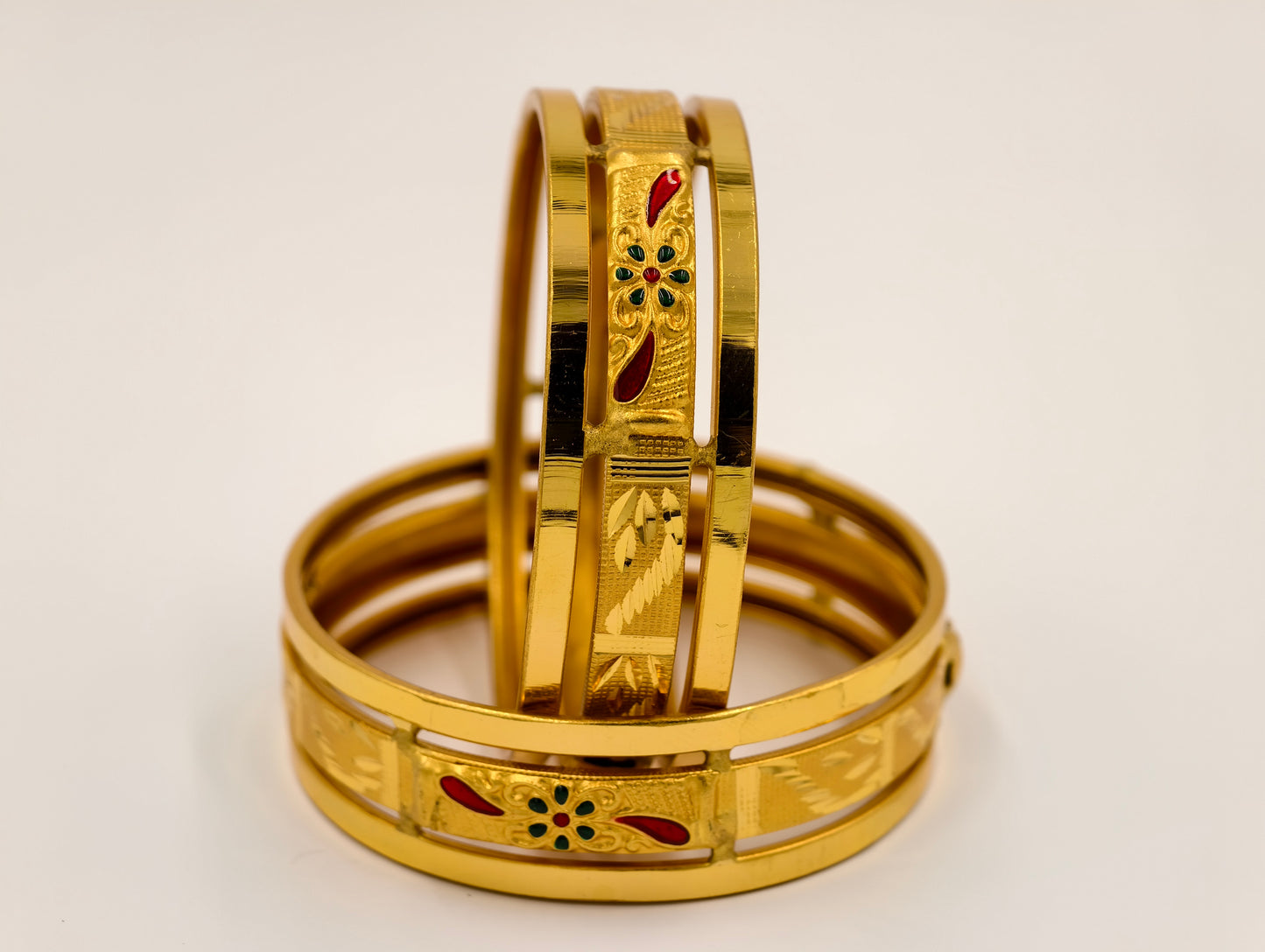 Premium Gold Plated Bangles/Kada | Set of 2 | For Daily Use