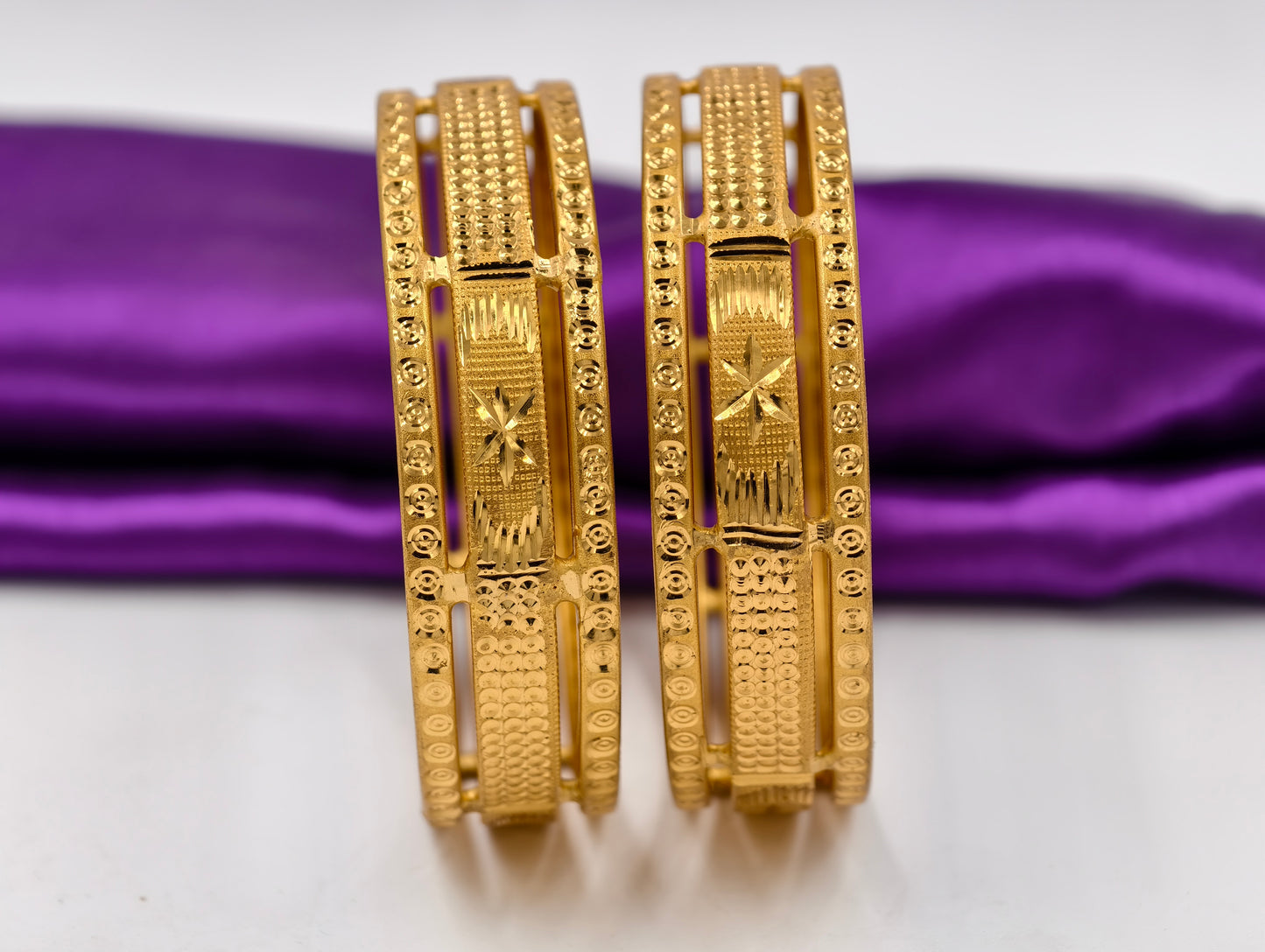 Premium Gold Plated Bangles/Kada | Set of 2 | For Daily Use