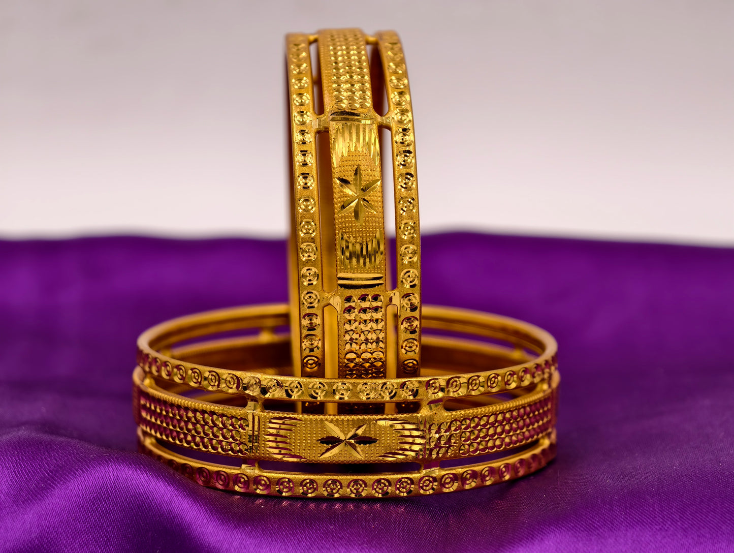 Premium Gold Plated Bangles/Kada | Set of 2 | For Daily Use