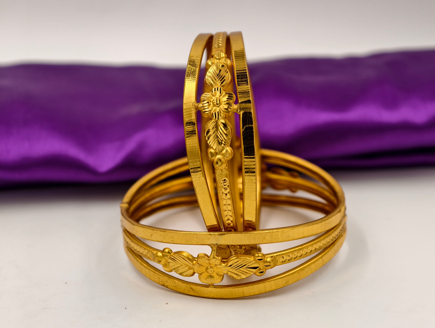 Premium Gold Plated Bangles/Kada | Set of 2 | For Daily Use