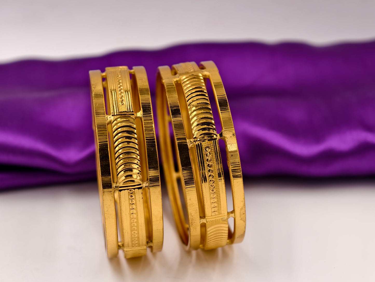 Premium Gold Plated Bangles/Kada | Set of 2 | For Daily Use