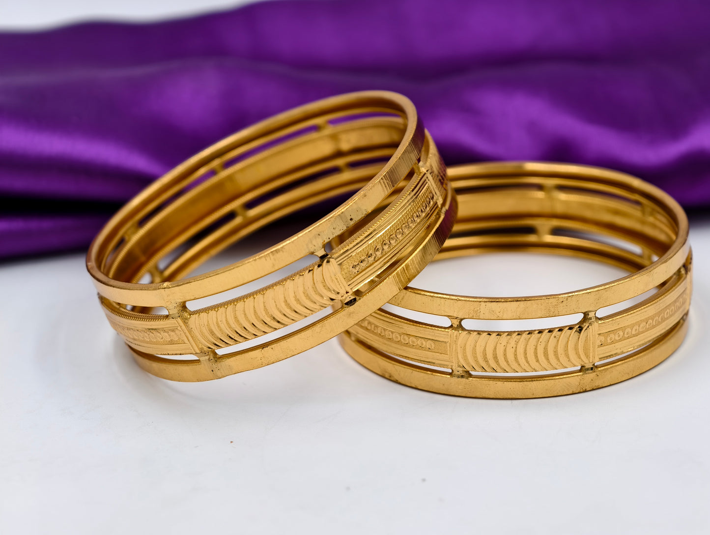 Premium Gold Plated Bangles/Kada | Set of 2 | For Daily Use