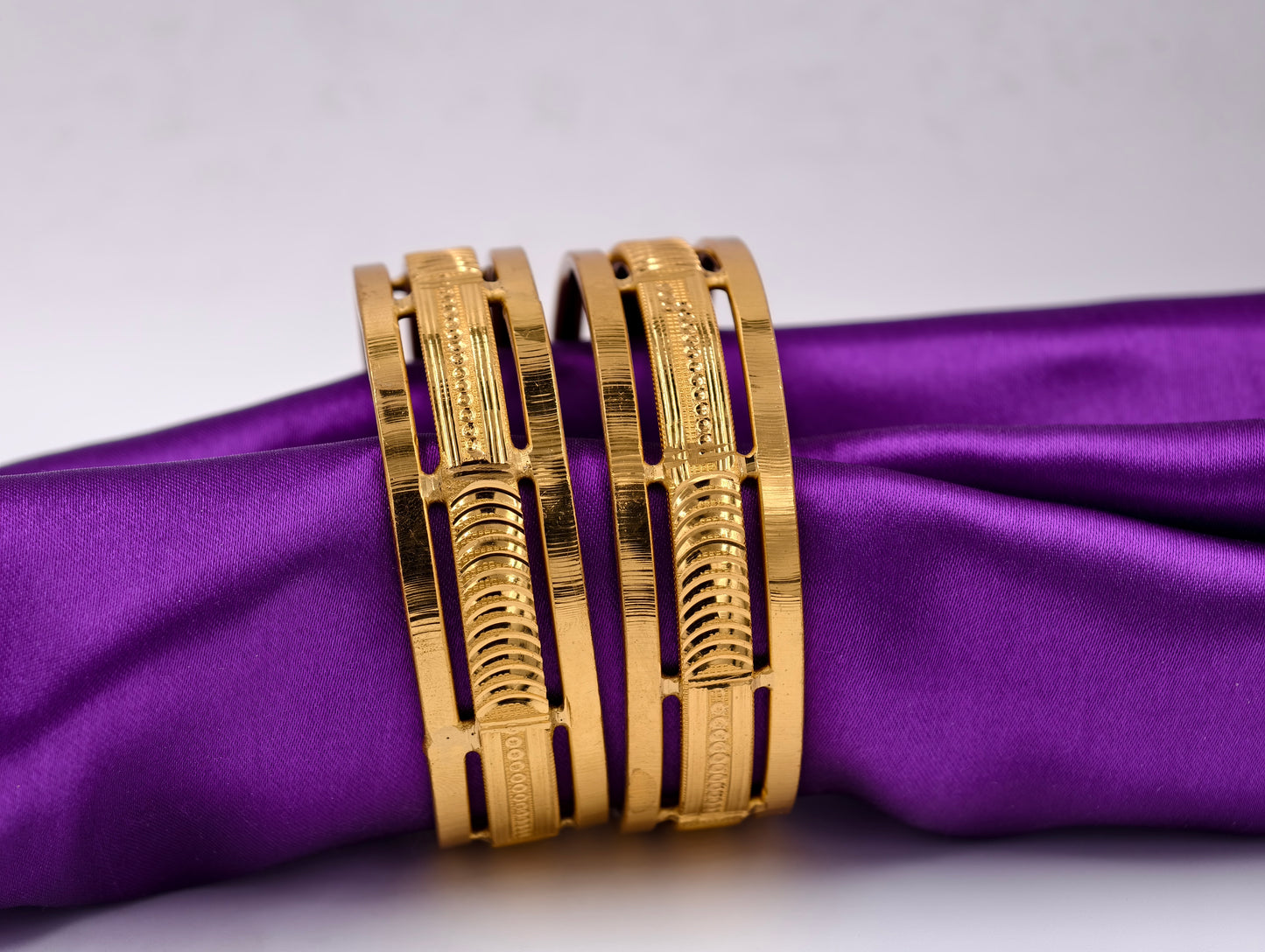Premium Gold Plated Bangles/Kada | Set of 2 | For Daily Use