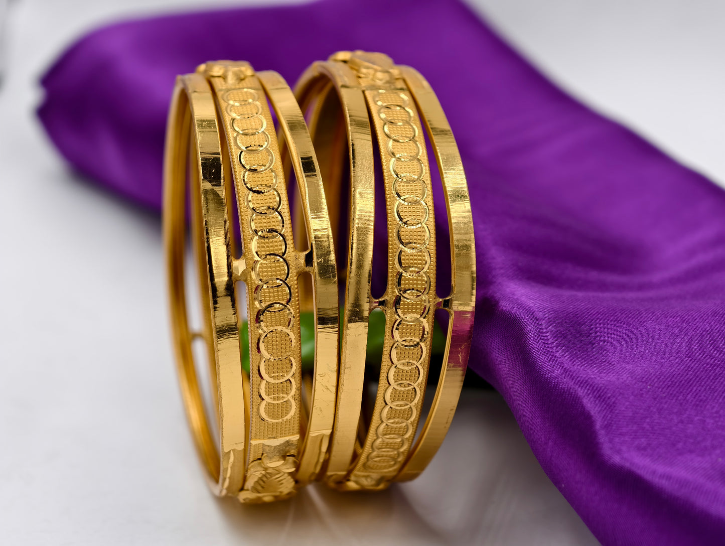 Premium Gold Plated Bangles/Kada | Set of 2 | For Daily Use