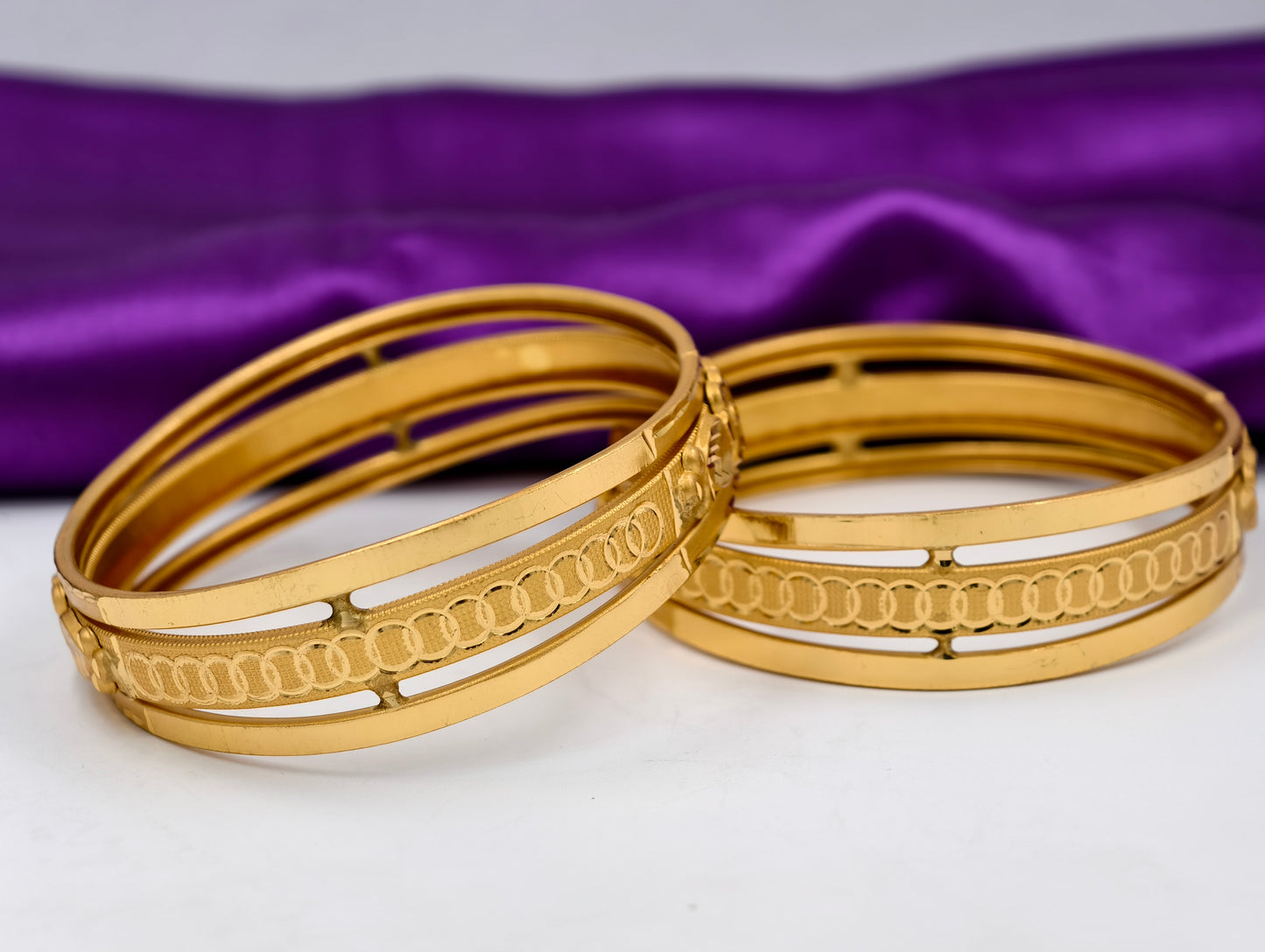 Premium Gold Plated Bangles/Kada | Set of 2 | For Daily Use