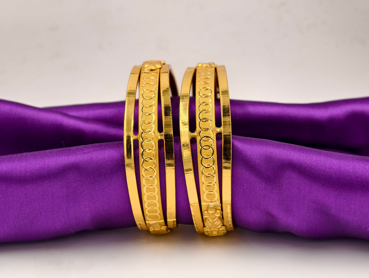 Premium Gold Plated Bangles/Kada | Set of 2 | For Daily Use