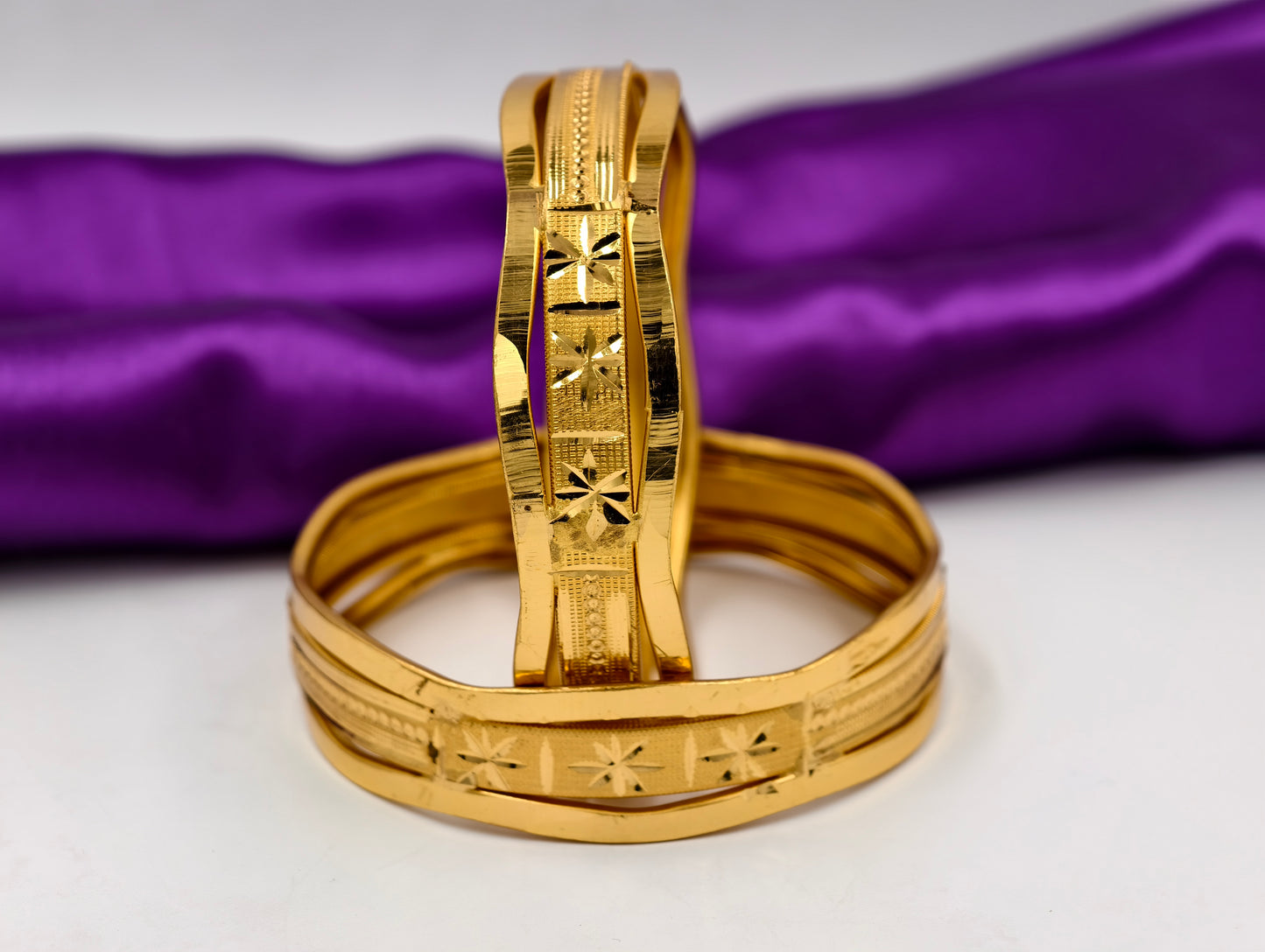 Premium Gold Plated Bangles/Kada | Set of 2 | For Daily Use