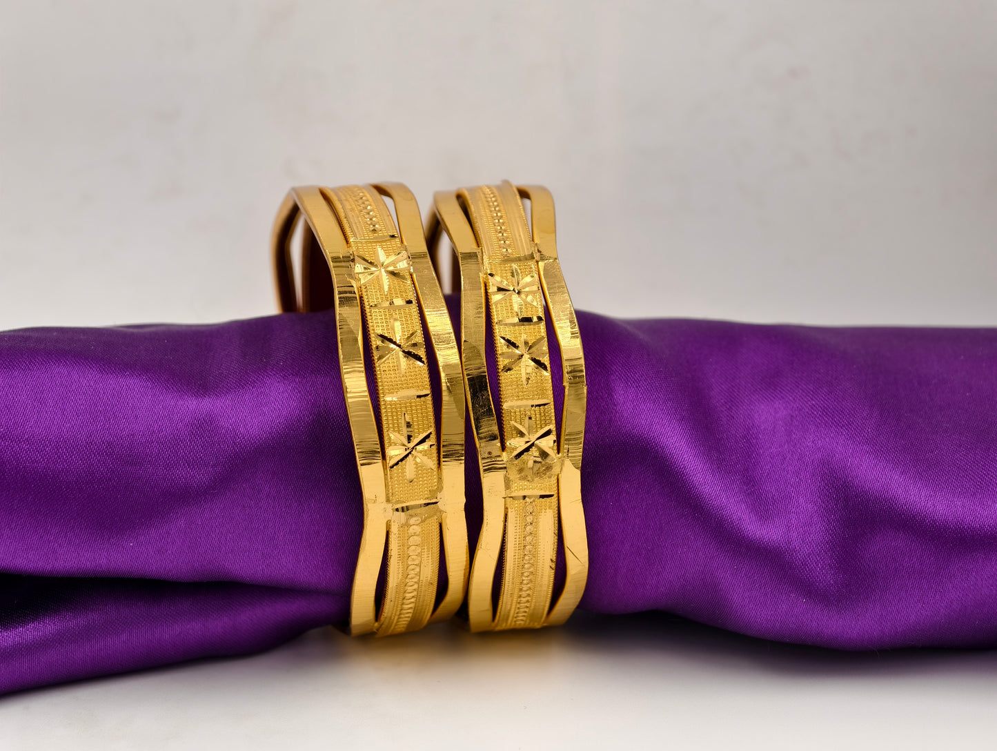 Premium Gold Plated Bangles/Kada | Set of 2 | For Daily Use