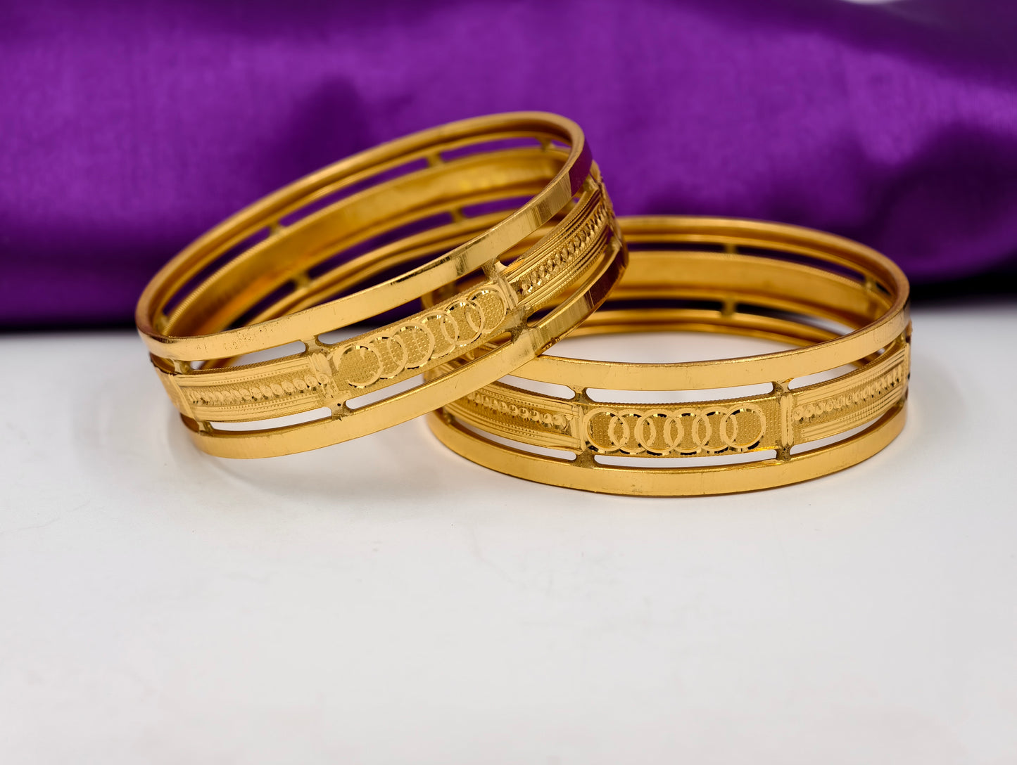 Premium Gold Plated Bangles/Kada | Set of 2 | For Daily Use