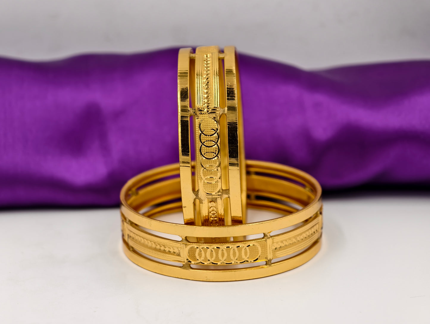 Premium Gold Plated Bangles/Kada | Set of 2 | For Daily Use