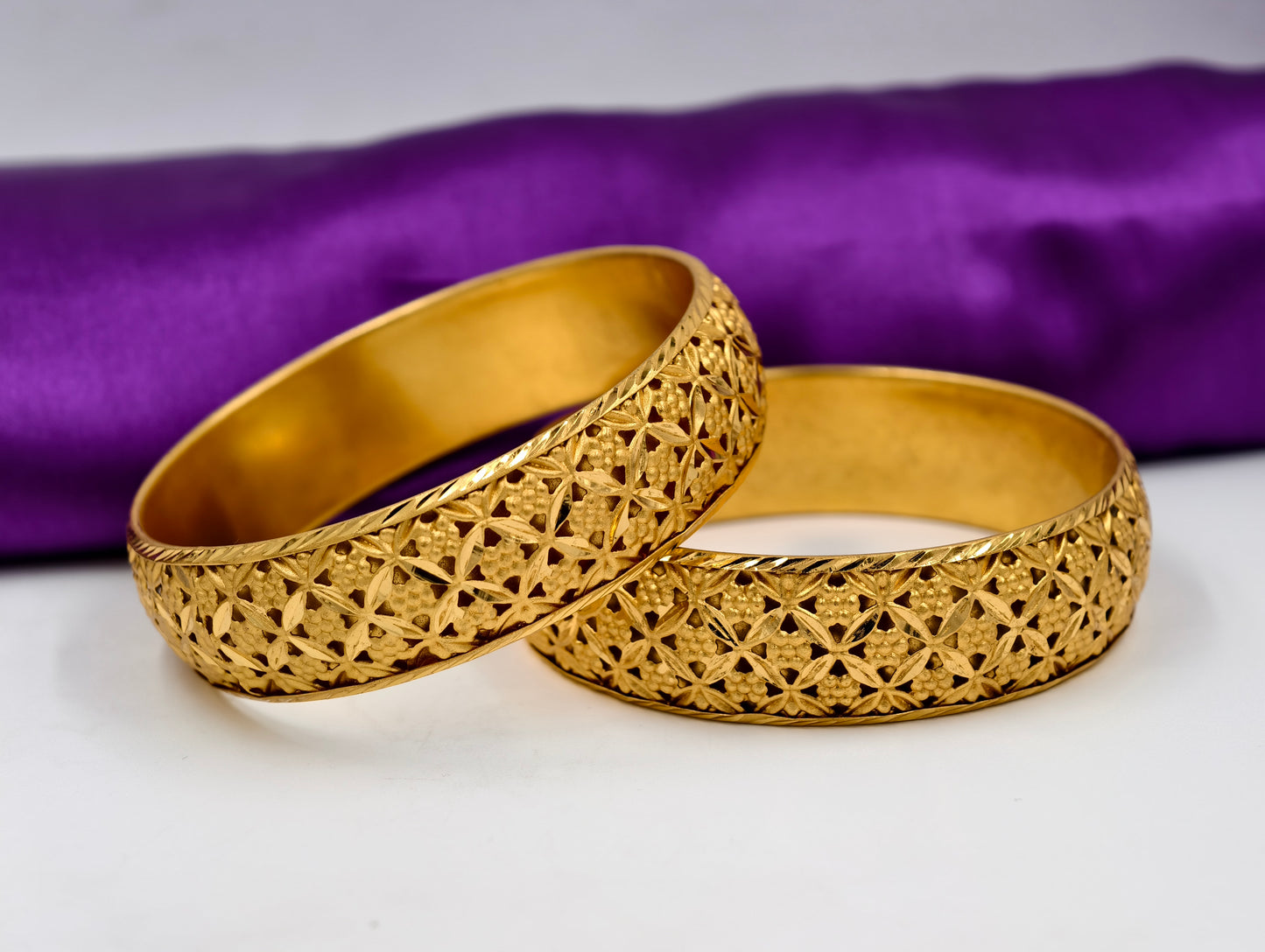 Premium Gold Plated Bangles/Kada | Set of 2 | For Daily Use