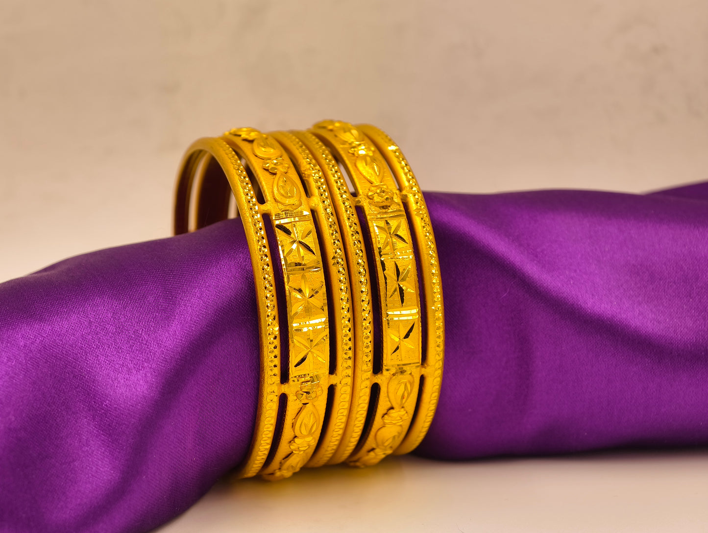 Premium Gold Plated Bangles/Kada | Set of 2 | For Daily Use