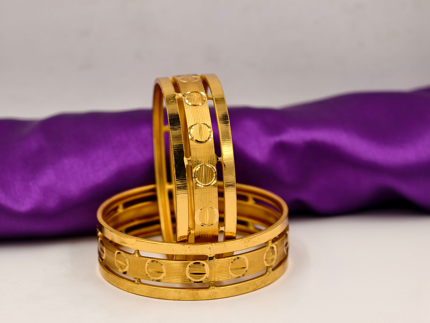 Premium Gold Plated Bangles/Kada | Set of 2 | For Daily Use