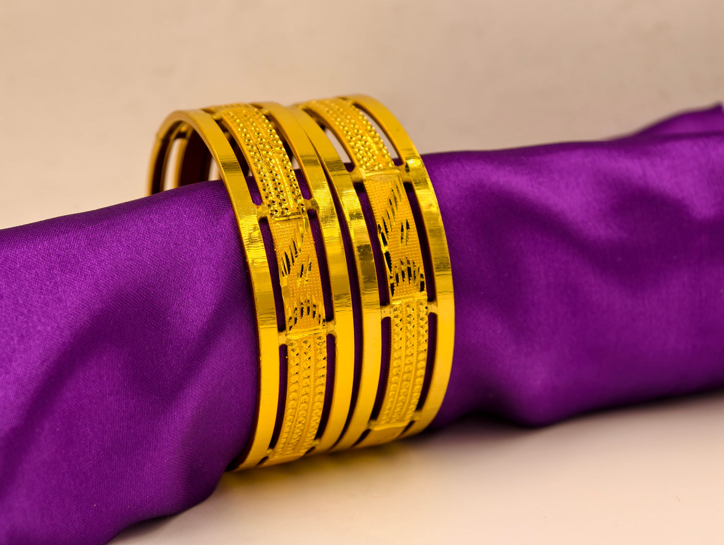 Premium Gold Plated Bangles/Kada | Set of 2 | For Daily Use