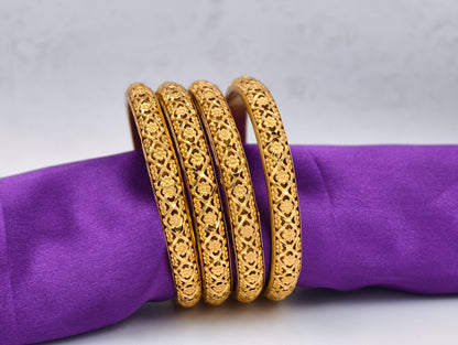 Premium Gold Plated Bangles/Kada | Set of 2 | For Daily Use