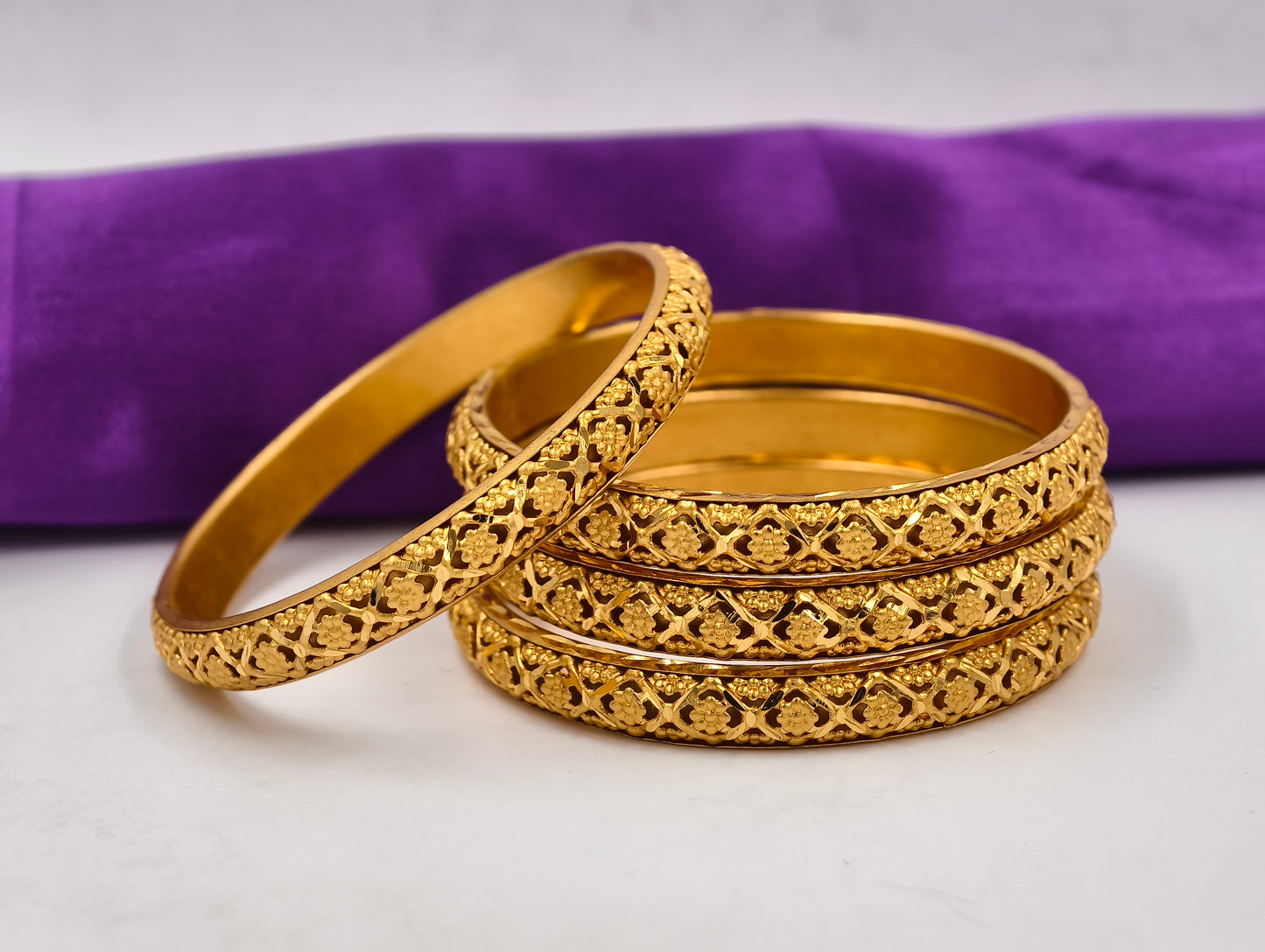 Premium Gold Plated Bangles/Kada | Set of 2 | For Daily Use