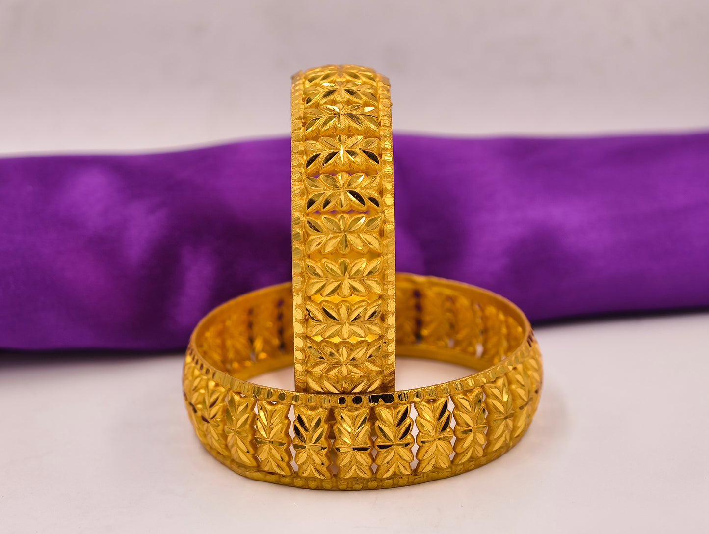 Premium Gold Plated Bangles/Kada | Set of 2 | For Daily Use