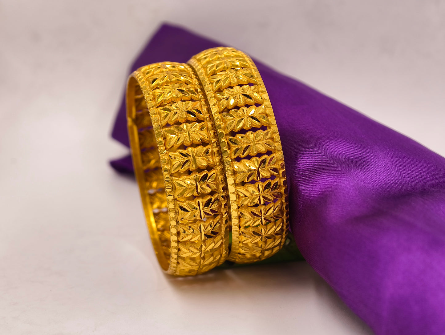 Premium Gold Plated Bangles/Kada | Set of 2 | For Daily Use