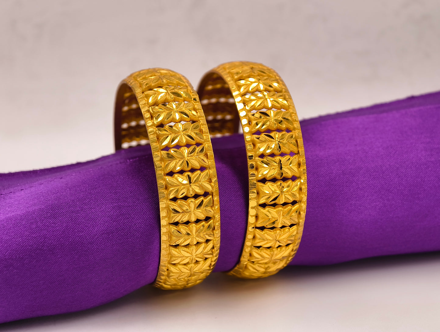 Premium Gold Plated Bangles/Kada | Set of 2 | For Daily Use
