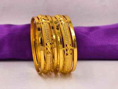 Premium Gold Plated Bangles/Kada | Set of 2 | For Daily Use