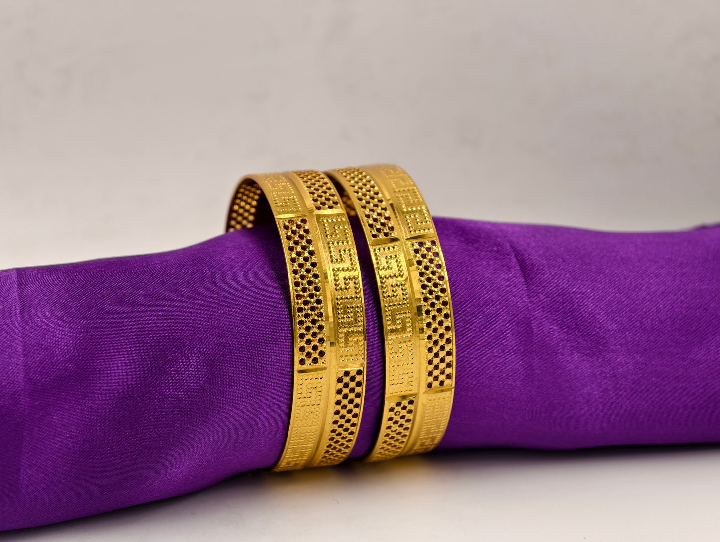 Premium Gold Plated Bangles/Kada | Set of 2 | For Daily Use