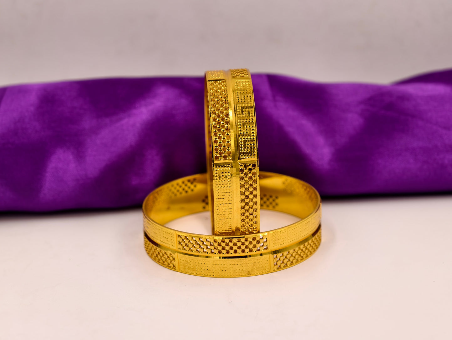 Premium Gold Plated Bangles/Kada | Set of 2 | For Daily Use