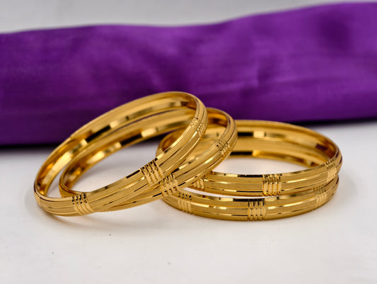 Premium Gold Plated Bangles/Kada | Set of 2 | For Daily Use