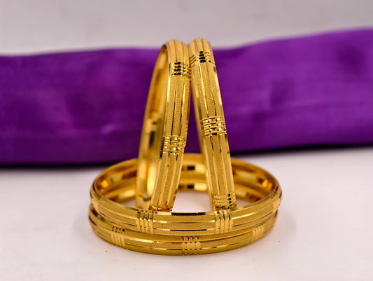 Premium Gold Plated Bangles/Kada | Set of 2 | For Daily Use