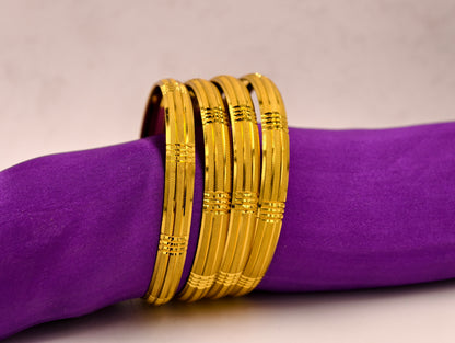 Premium Gold Plated Bangles/Kada | Set of 2 | For Daily Use