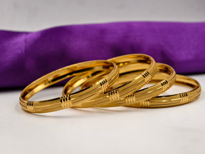 Premium Gold Plated Bangles/Kada | Set of 2 | For Daily Use
