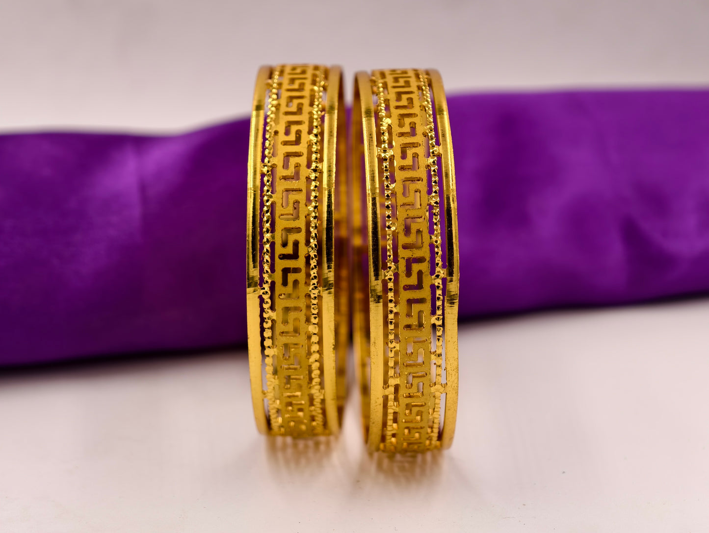 Premium Gold Plated Bangles/Kada | Set of 2 | For Daily Use