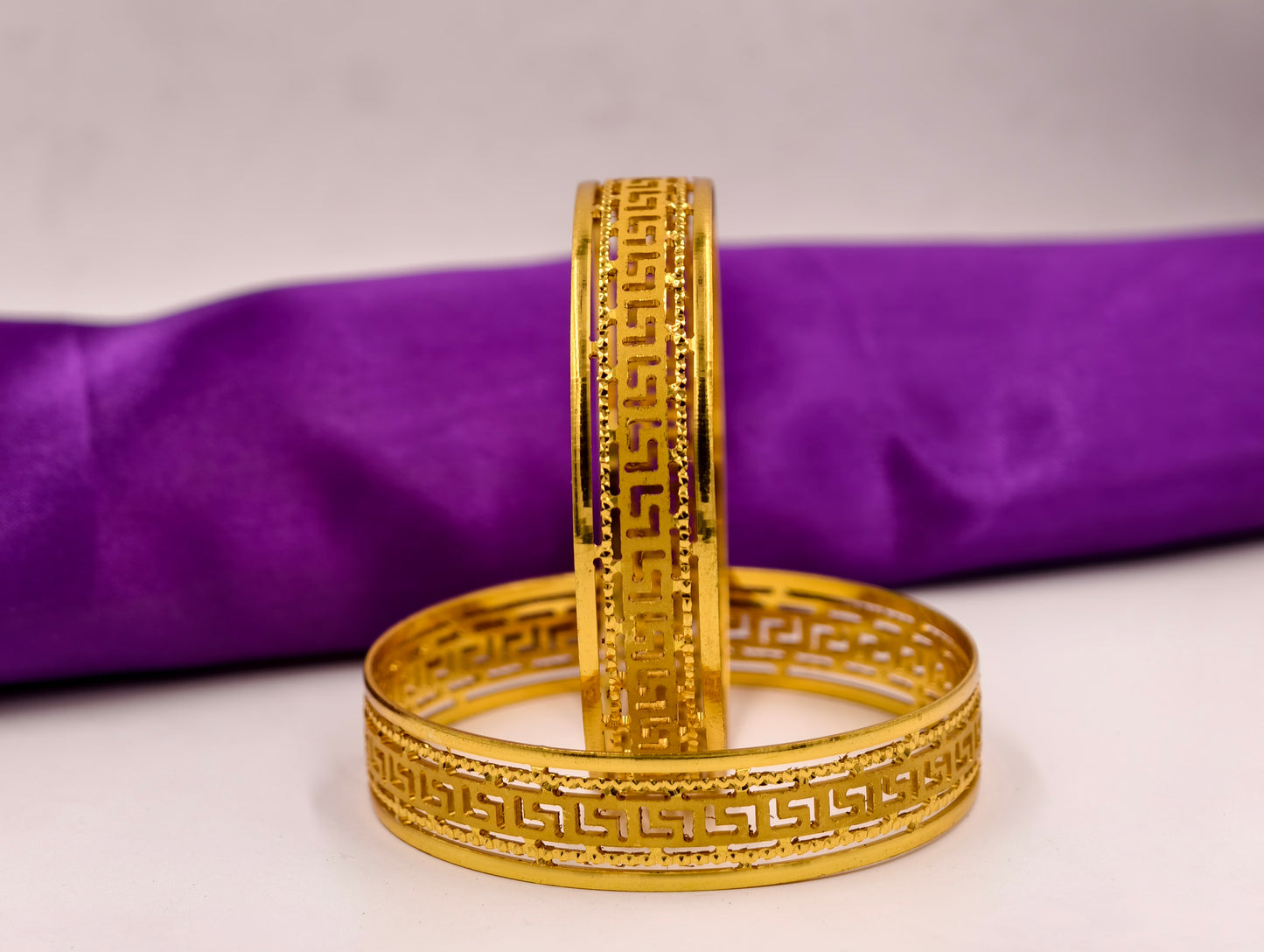 Premium Gold Plated Bangles/Kada | Set of 2 | For Daily Use