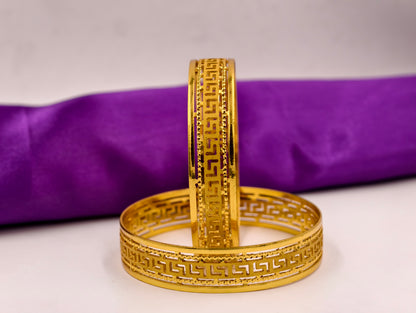 Premium Gold Plated Bangles/Kada | Set of 2 | For Daily Use
