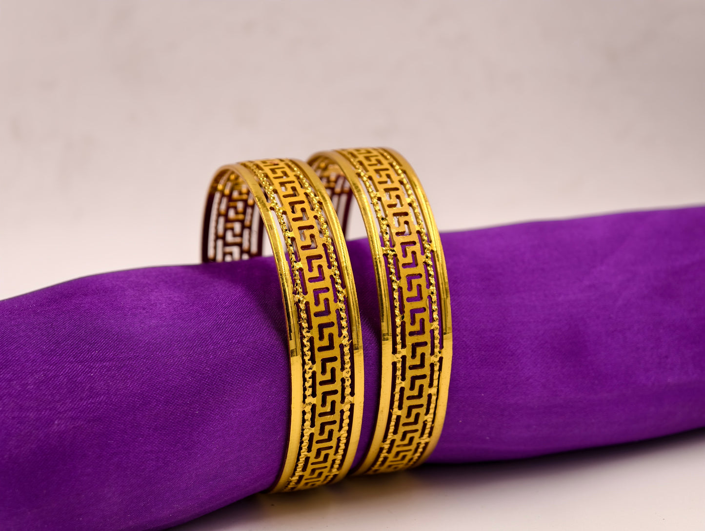 Premium Gold Plated Bangles/Kada | Set of 2 | For Daily Use