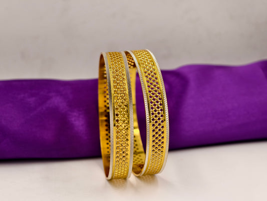 Premium Gold Plated Bangles/Kada | Set of 2 | For Daily Use
