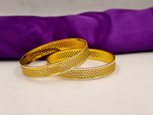 Premium Gold Plated Bangles/Kada | Set of 2 | For Daily Use