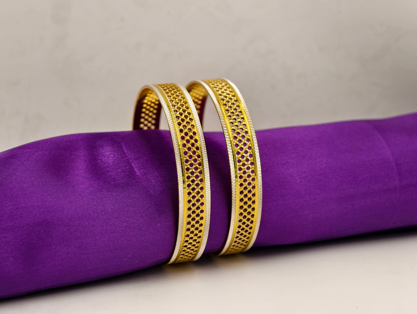 Premium Gold Plated Bangles/Kada | Set of 2 | For Daily Use
