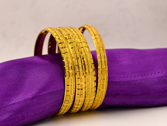 Premium Gold Plated Bangles/Kada | Set of 2 | For Daily Use