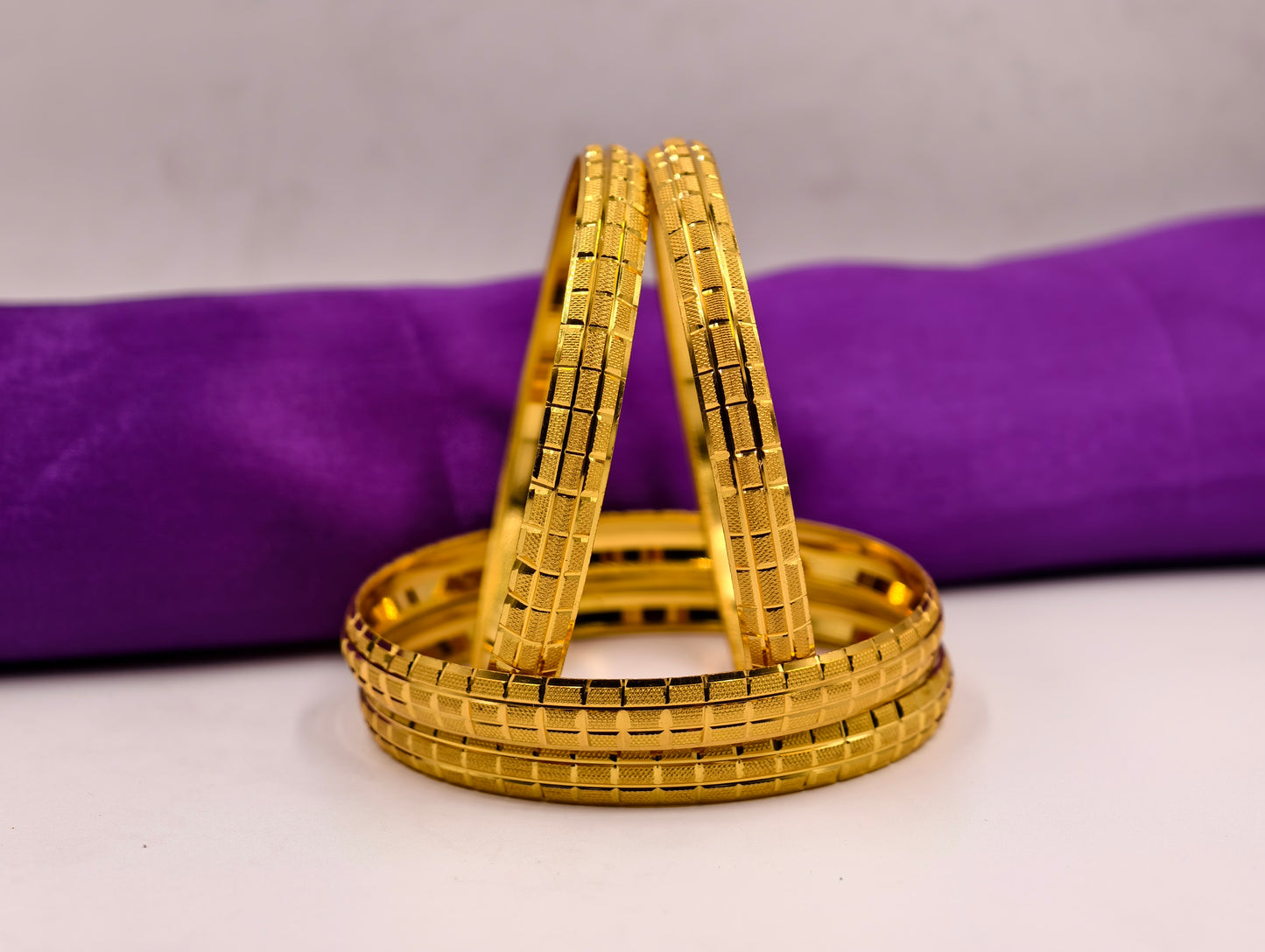 Premium Gold Plated Bangles/Kada | Set of 2 | For Daily Use