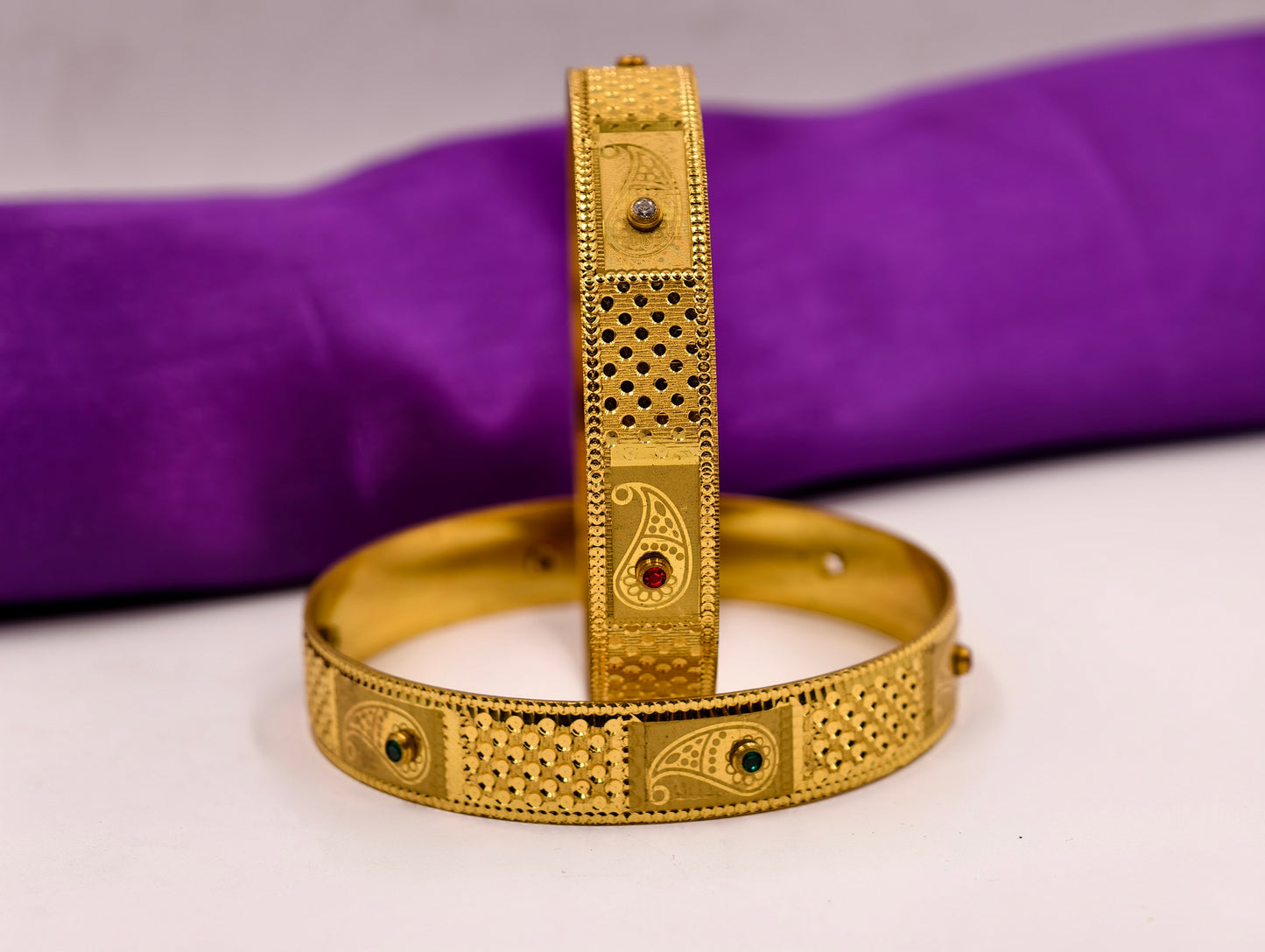Premium Gold Plated Bangles/Kada | Set of 2 | For Daily Use