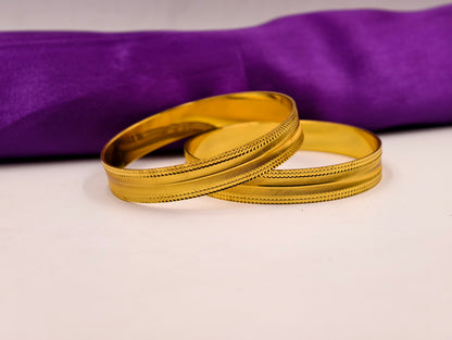 Premium Gold Plated Bangles/Kada | Set of 2 | For Daily Use