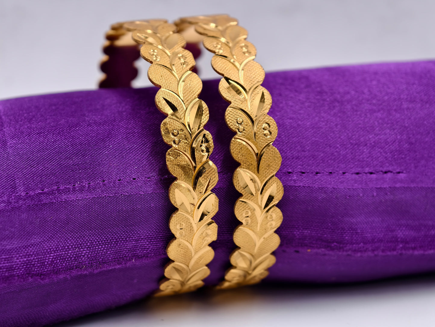 Premium Gold Plated Bangles/Kada | Set of 2 | For Daily Use