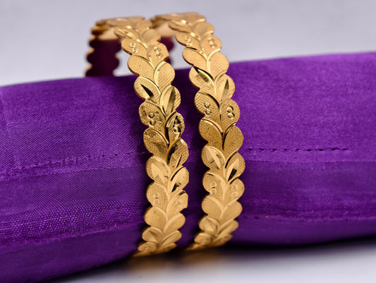 Premium Gold Plated Bangles/Kada | Set of 2 | For Daily Use